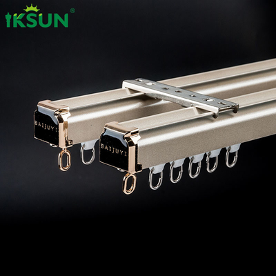 OEM ODM Double Track Curtain Rail , Ceiling Hung Curtain Track With Twinkle Coating