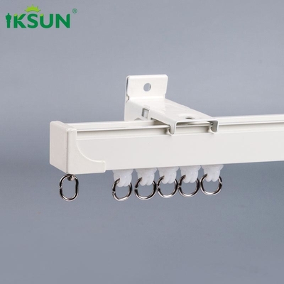 22x22mm Ceiling Mounted Curtain Rail Extendable With White Black Color