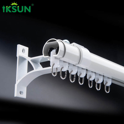 6.2 - 11.5ft Aluminum Tension Curtain Rod Double Telescopic 28mm Pipe Drapery Rod