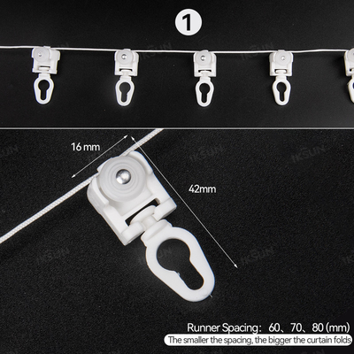 6.7m Length S Fold Curtain Rod Runner S Wave Curtain Track Runner