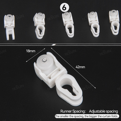 60/70/80mm Ripple Rold Curtain Track Runner