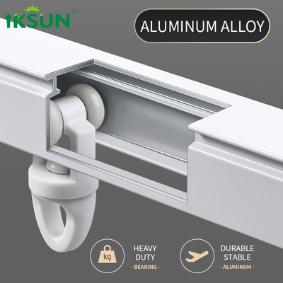 1.1-4.5m Aluminium Telescopic Curtain Track Adjustable Curtain Rail