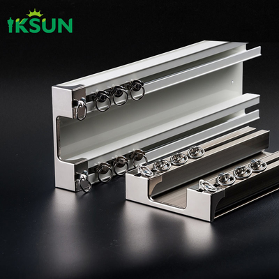 T5 Temper Aluminium Double Curtain Track With Screws Mount