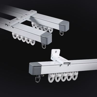 6063 Aluminum Curtain Rail Track Brackets Extendable Curtain Rail Track For Home