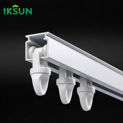 ISO9001 Telescopic Curtain Track Extendable Ceiling Mounted Curtain Rod Runner Rollers Holder Rails Track