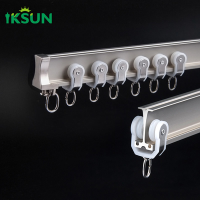 5.8m Curving Curtain Rail Truck Aluminium Metal Curtains Rail For Bay Window