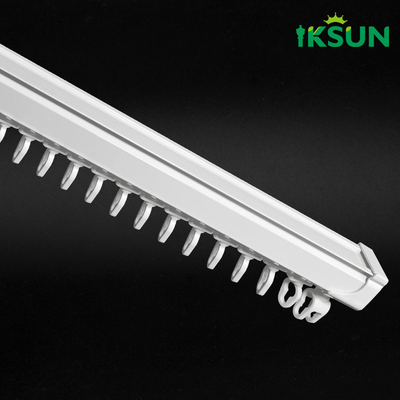 Heavy Duty S Fold Curtain Track Ripple Wave Curtain Rail  1.2mm Thickness