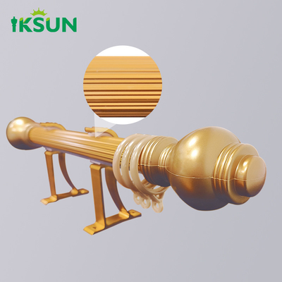 Aluminium window curtain rods rails set decorative pipe hotel bracket curtain rod