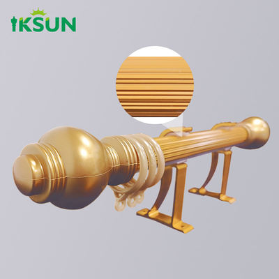 Curtain Roman rod thickened aluminum alloy curtain track Nordic simple mute perforated bracket side mounted single rod
