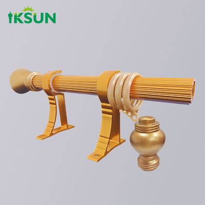 Curtain Roman rod thickened aluminum alloy curtain track Nordic simple mute perforated bracket side mounted single rod