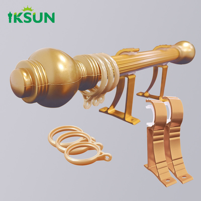 Curtain Roman rod thickened aluminum alloy curtain track Nordic simple mute perforated bracket side mounted single rod