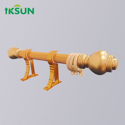 Aluminum Alloy Curtain Rod, Thickening, Nordic Simple, Mute Perforated Bracket, Side Mounted, Single Rod