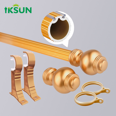1.2mm Aluminum Curtain Rails And Rods Golden Window Tracking Silent Gliss Triple