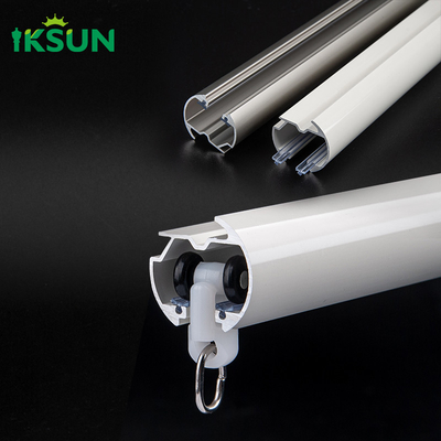 Finish White Square Curtain Track Rails Aluminum Curtain Accessories