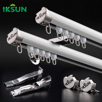 Aluminium alloy 6063 Square Curtain Track Rail Ripple Fold Curtain Track With Accessories