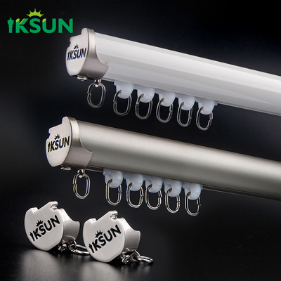 Aluminium alloy 6063 Square Curtain Track Rail Ripple Fold Curtain Track With Accessories