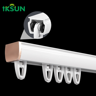 Aluminum Double Ceiling Curtain Track Rail Colorful Heavy Duty