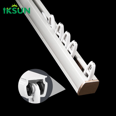 Aluminum Alloy Sliding Flexible Curtain Tracks Single Double Curtain Rails For Windows Curtain Drapes