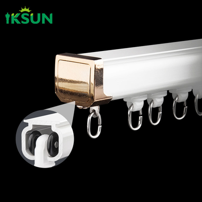 Ceiling Mounted System Square Curtain Track Hotel Aluminum Profile Rail