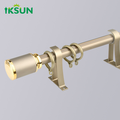 Factory Modern Roman Rods And Rails Accessories Crystal Head Single 1.2mm Curtain Rod Pole Set