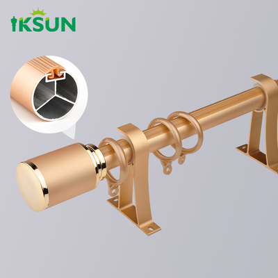 Factory Modern Roman Rods And Rails Accessories Crystal Head Single 1.2mm Curtain Rod Pole Set
