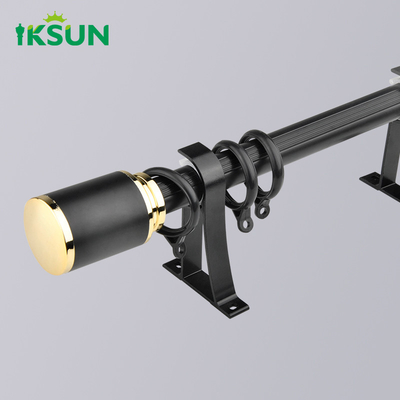 Factory Modern Roman Rods And Rails Accessories Crystal Head Single 1.2mm Curtain Rod Pole Set