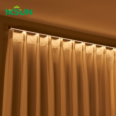 Heavy Duty Aluminium Curtain Accessories Curtain Rail Track With LED Light