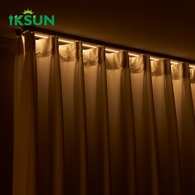 Hot Sale  Double Led Curtain Track Aluminum Wall  Light Rail Window Treatment  For Living Dorm Room