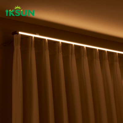 New  Aluminum LED  Track  Ceiling Mounted Sliding Invisible Light Curtain Track System For Hotel Hospital