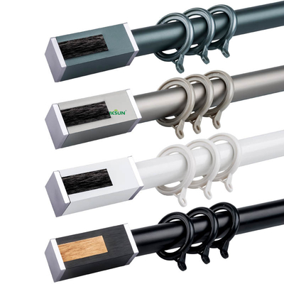  Contemporary Classical Roma Pole Aluminium Wall Mout Curtain Rods Set For Home