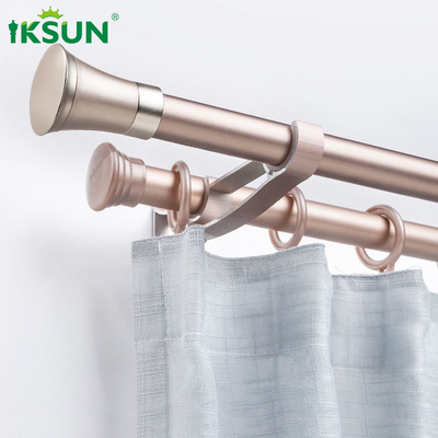 Decorative Roman Rod Aluminum Heavy Duty Ceiling Mount Curtain Rods Set For Home Decoration