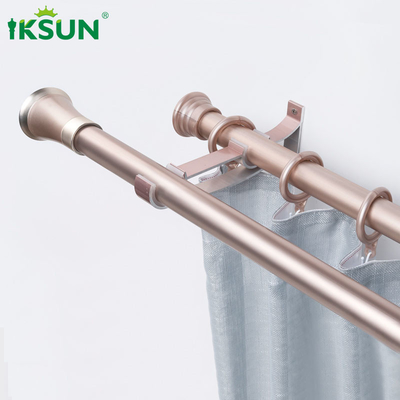 High Quality Curtain Rod Top Mounted Aluminum Alloy Single Pole Include Accessories For Bedroom