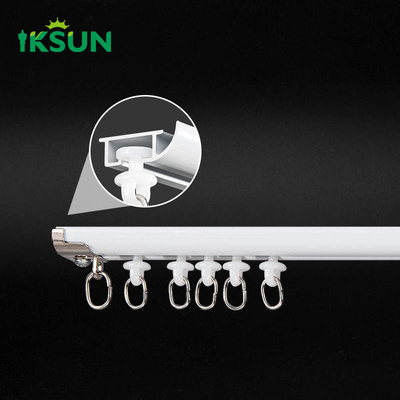 Stable Installation Window Ultra Thin Track Wall Mounted Aluminium  Curtain Track For Bay Windows