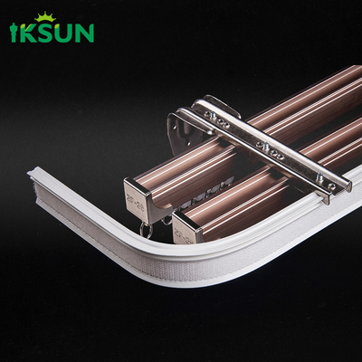 Humanziation Design Heavy Duty Aluminium Curtain Track Single Curtain Rail Styem With Hidden Brackets