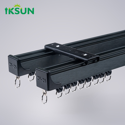 Long-Lasting Luster Curtain Rail Single Aluminium Curtain Track For Convenient Installation With Mute Strip