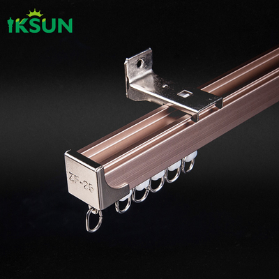 Long-Lasting Luster Curtain Rail Single Aluminium Curtain Track For Convenient Installation With Mute Strip
