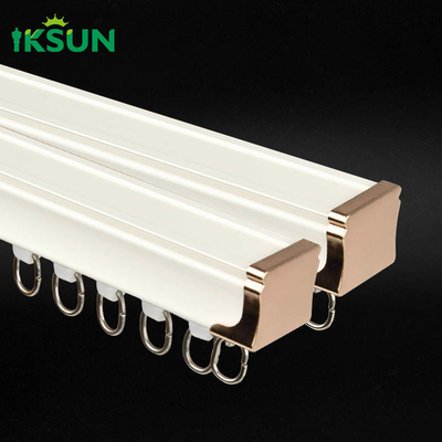 High Quality Aluminum Wall Mounted Curtain Track Single Double  Curtain Rail Individual Package