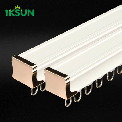 Wholesale Aluminum Curtain Rail Top Mounted Single Curtain Track  For Home Decor