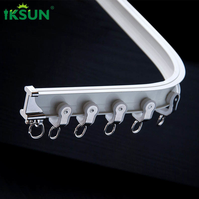 White Flexible Curved Curtain Track 0.8mm UltraThin For Hospital Resturant