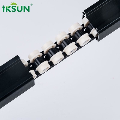 Matte Black Aluminium Curtain Track For Home Decoration 6.7m Length