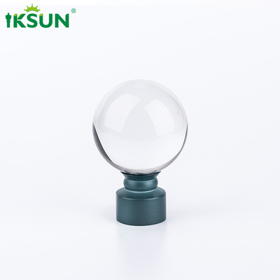 Modern Elegant Curtain Rod Finials Crystal Glass Material For Home Hotel