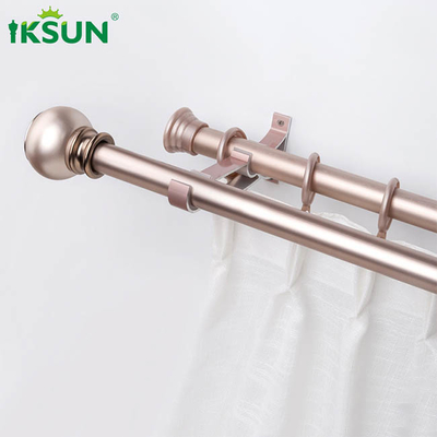 Simple Style Rose Gold Wall Installaiton 28mm Bedroom Decor Aluminium Curtain Rod