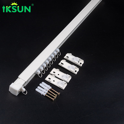 Anodizing Adjustable Curtain Rail , Metal Ceiling Curtain Track Extendable