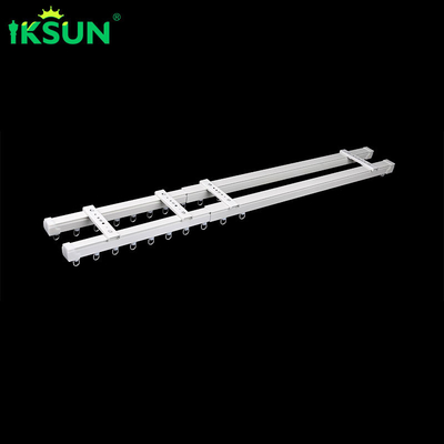 Aluminium Alloy Extendable Curtain Rail , Double Ceiling Fitted Curtain Track