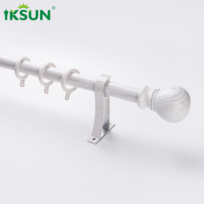 Wall Mounted Wood Curtain Rod Set Fireproof Rustproof Waterproof