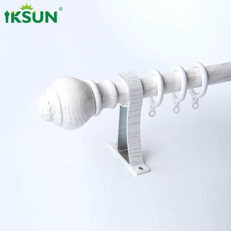 5.8m Silent Extrusion Modern Wood Curtain Rod Wood Grain Transfer