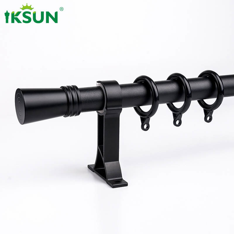 19ft Silent Aluminium Curtain Rod Decorative Morandi Color For Bedroom