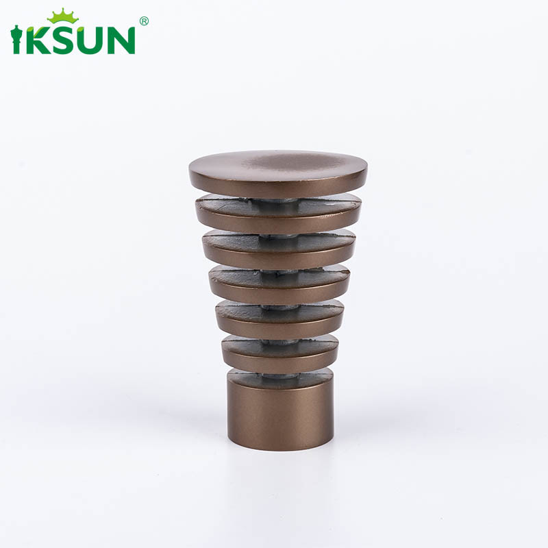 Decorative Metal Finials For Curtain Rods Aluminium Alloy Metarial Paint Finish