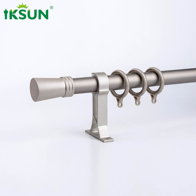 1.1" Decorative Metal Curtain Rods , Electrophoresis Window Curtain Pipe OEM