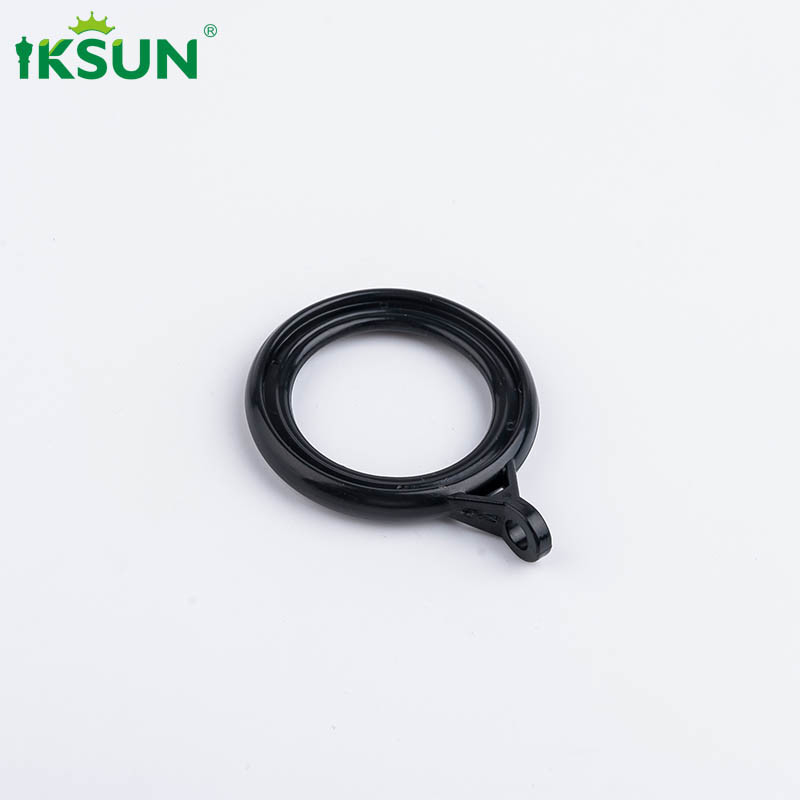 Dedicated Matte Black Curtain Rod Rings Plastic Round 2.1" Diameter ODM